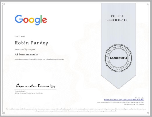 AI Fundamentals Certificate 2026