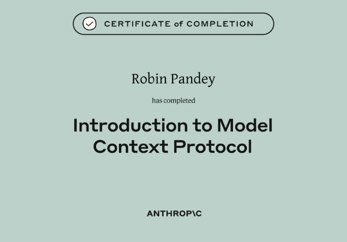 Model Context Protocol Certificate